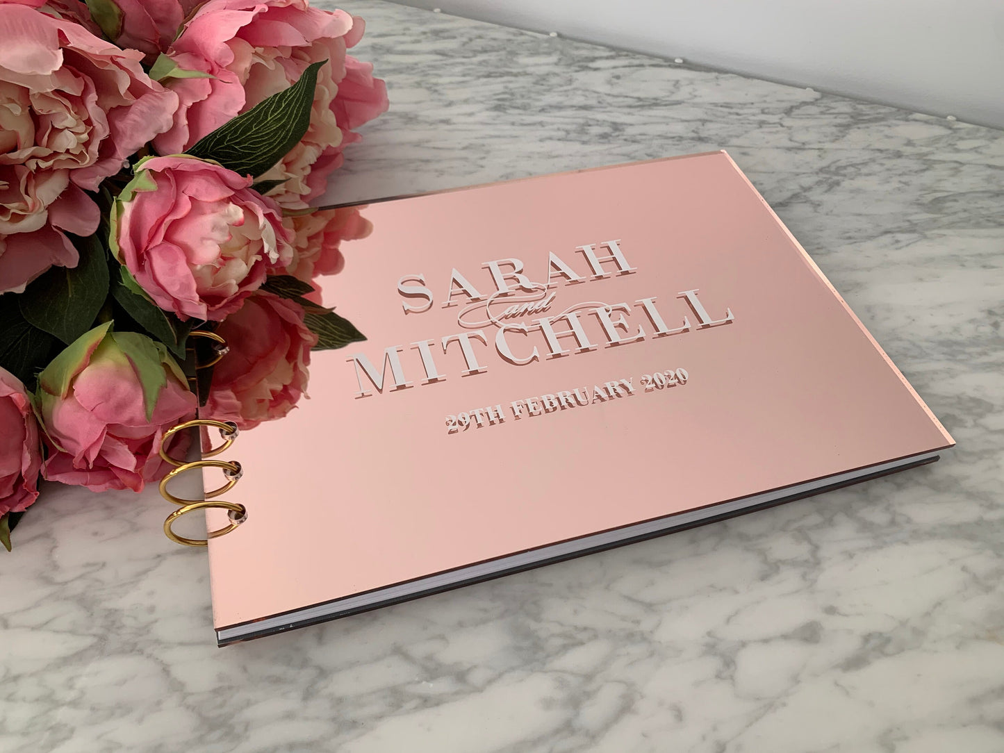 Rose Gold Acrylic Guest Book