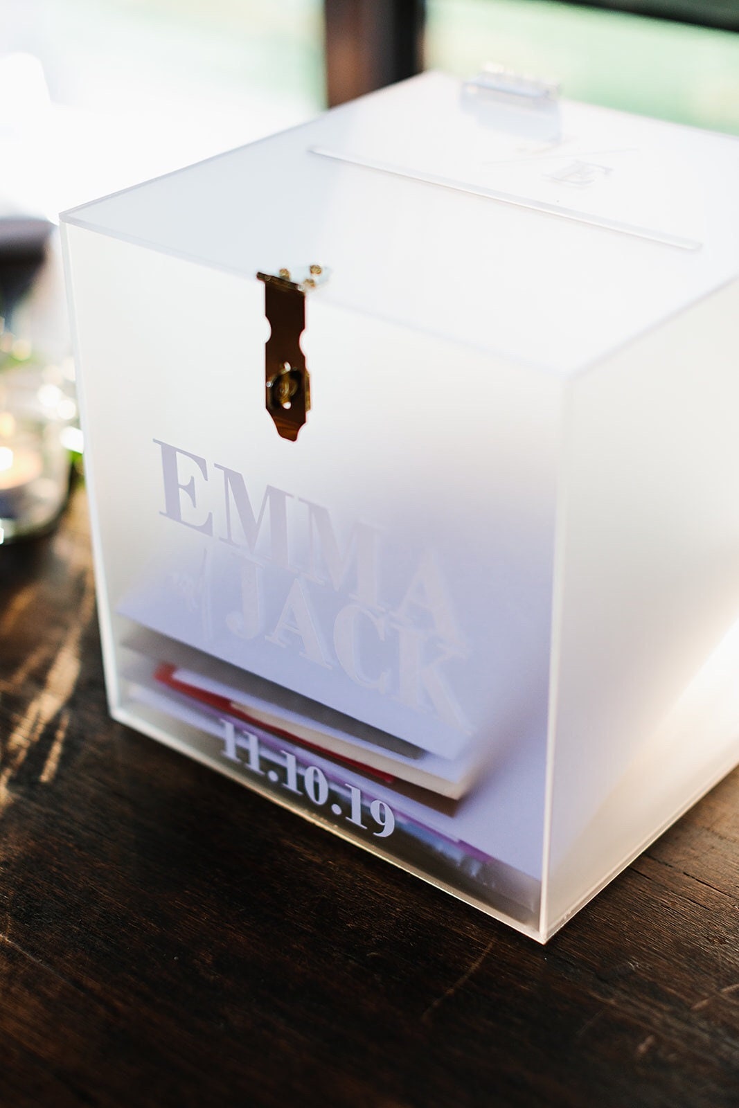 Frosted Clear Acrylic Wishing Well Box