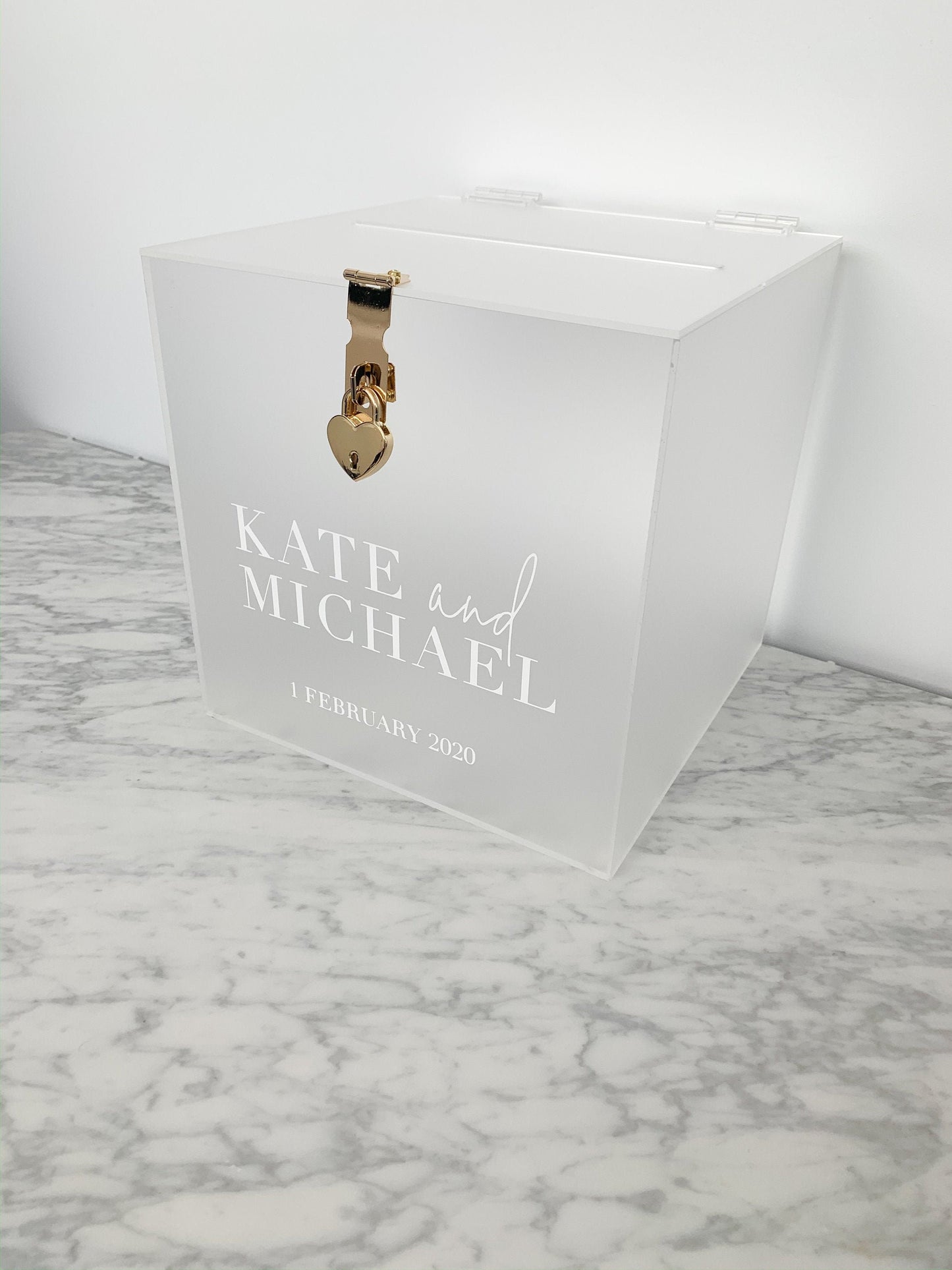 Frosted Clear Acrylic Wishing Well Box
