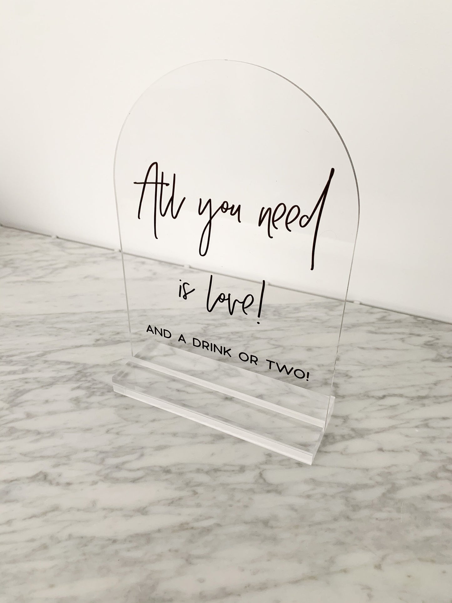 A5 Clear Acrylic Sign