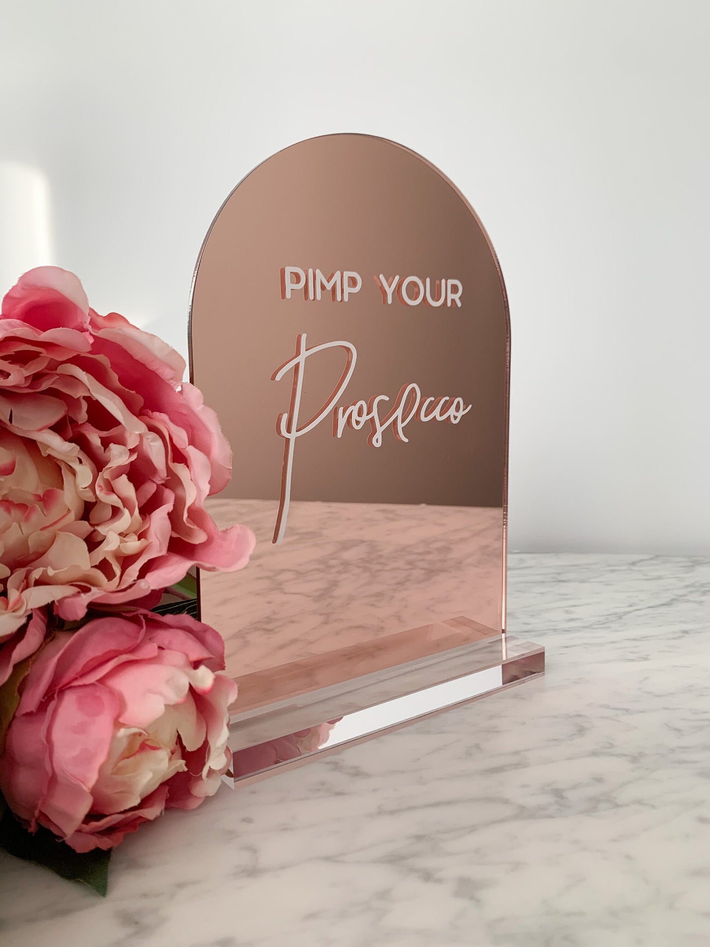 A5 Rose Gold Acrylic Sign
