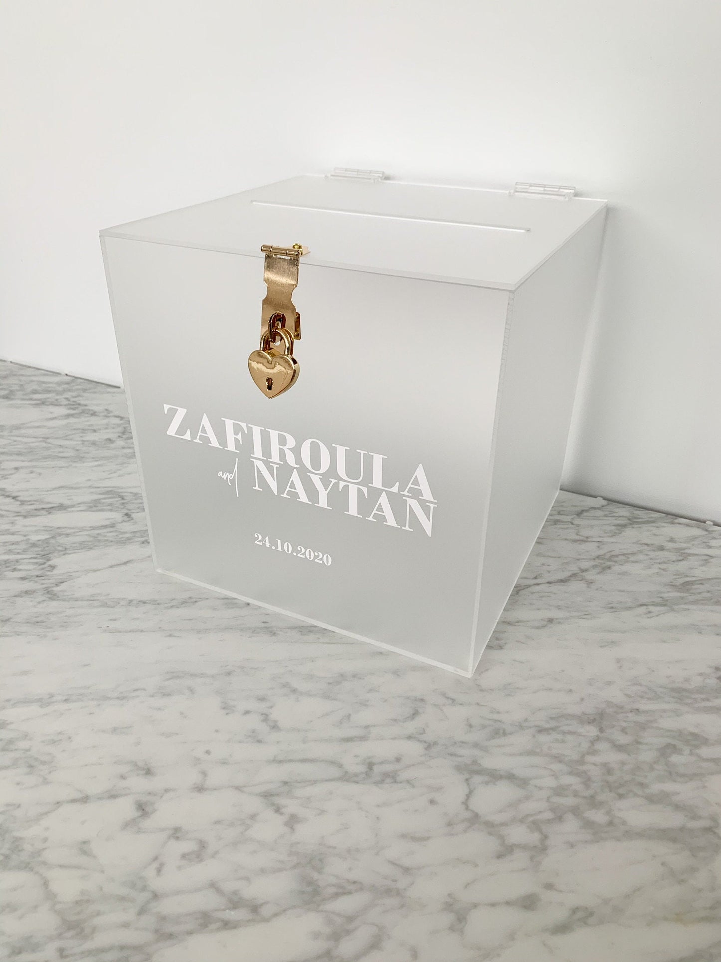 Frosted Clear Acrylic Wishing Well Box
