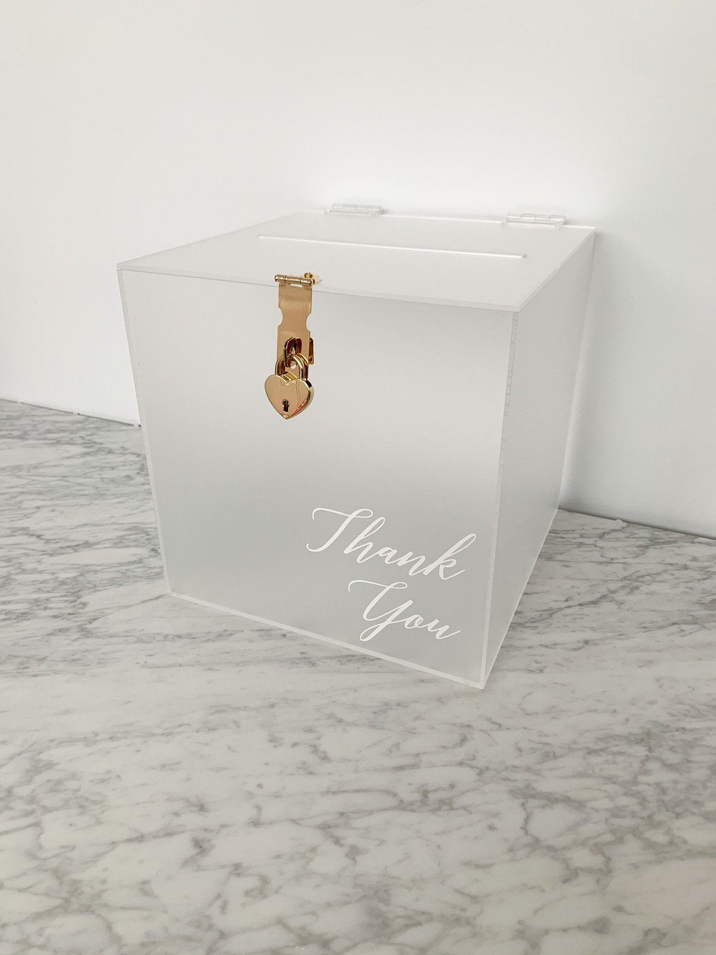 Frosted Clear Acrylic Wishing Well Box