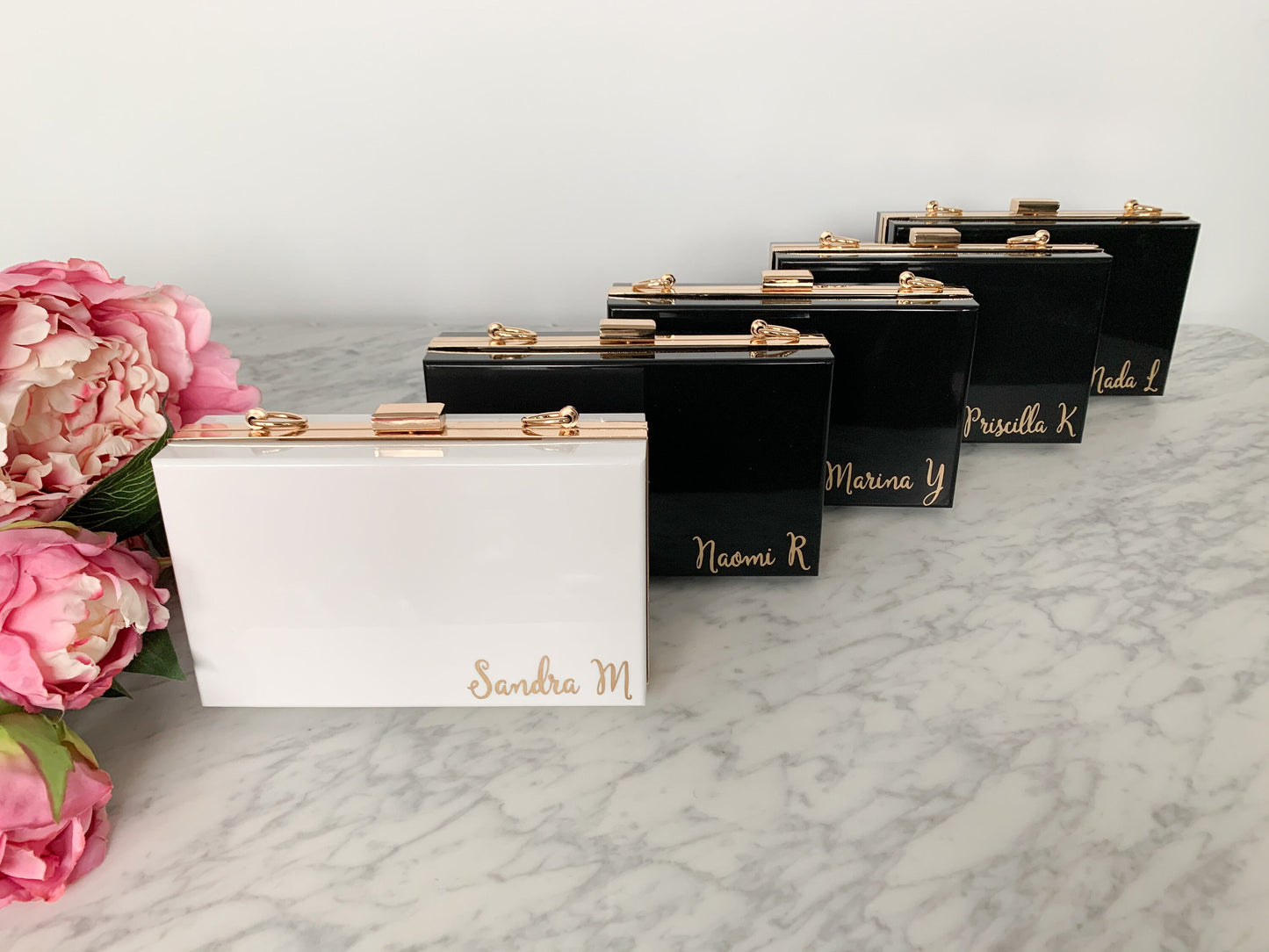 White Acrylic Clutch Bag