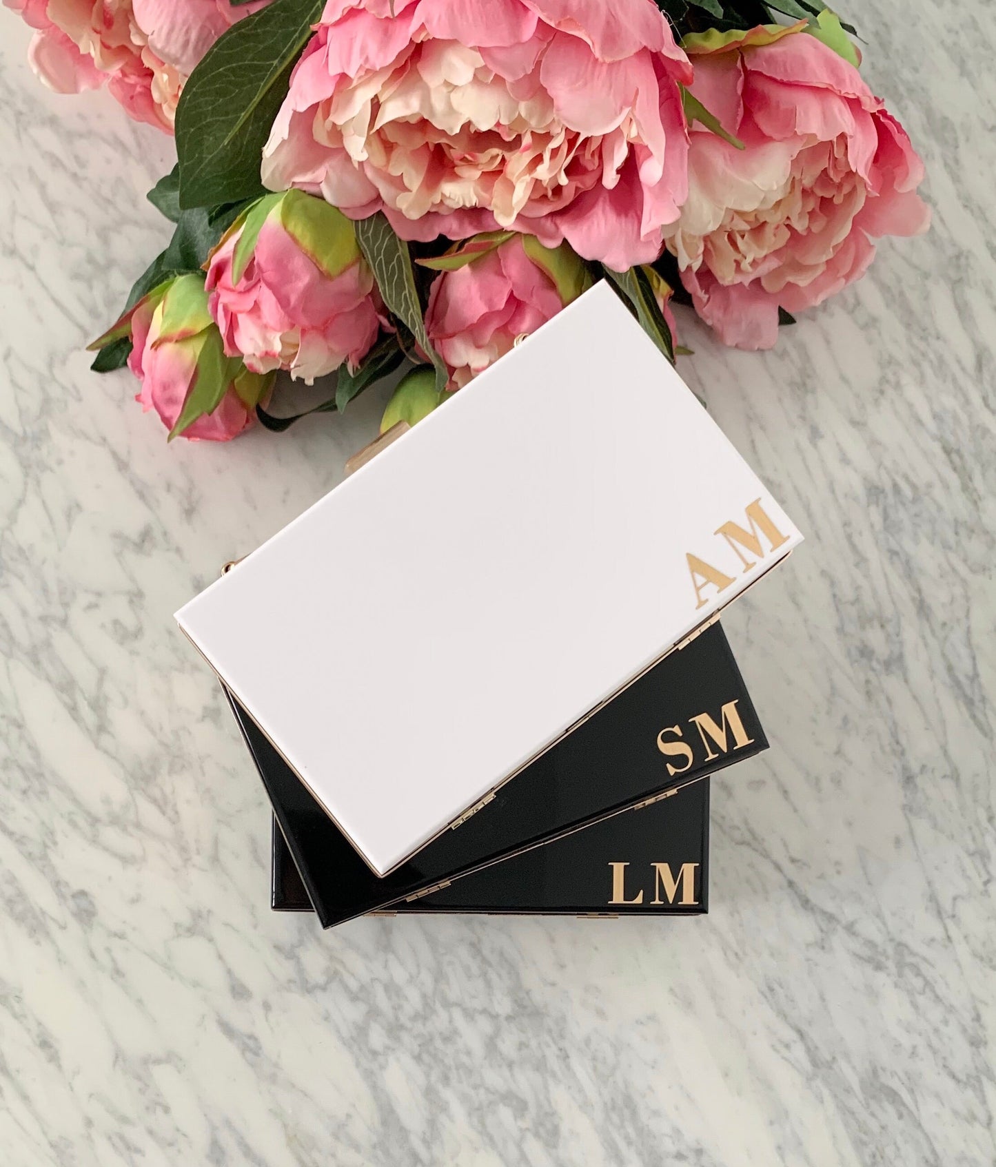 White Acrylic Clutch Bag