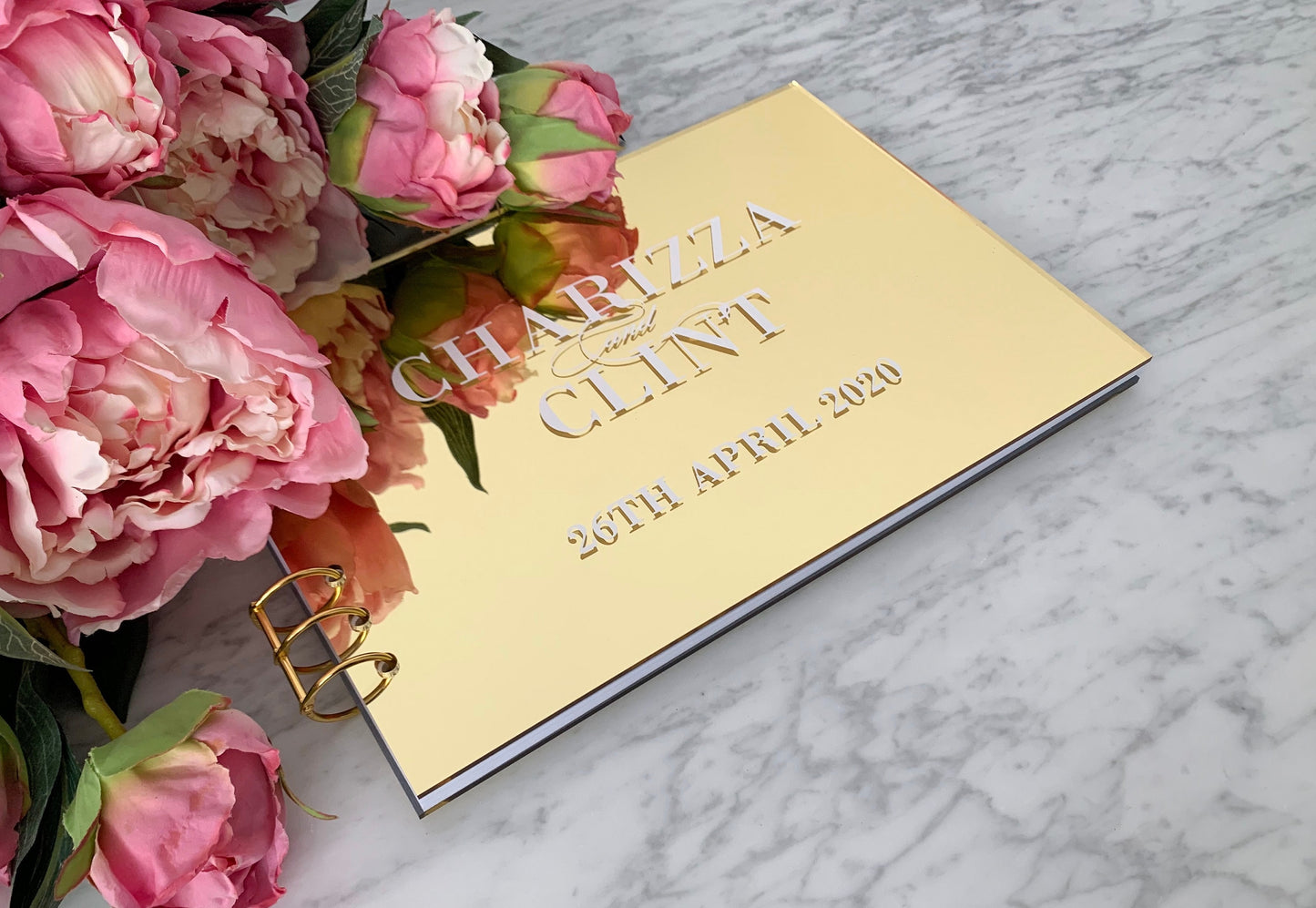 Gold Acrylic Guest Book