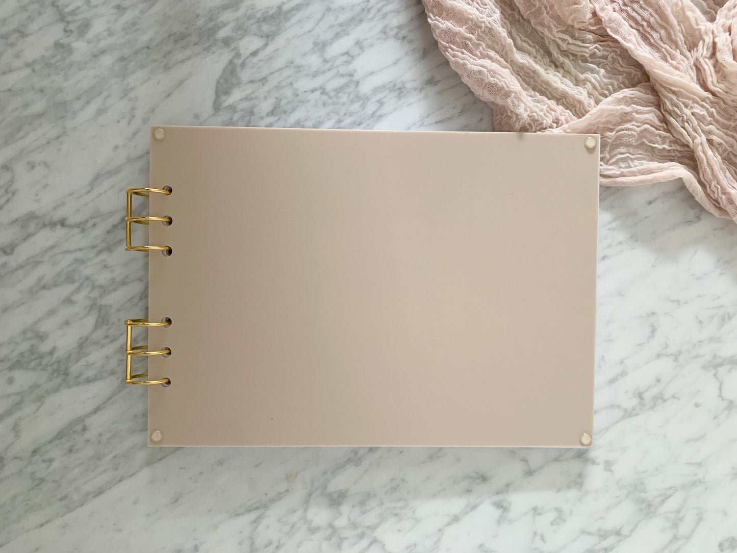 Beige Acrylic Guest Book