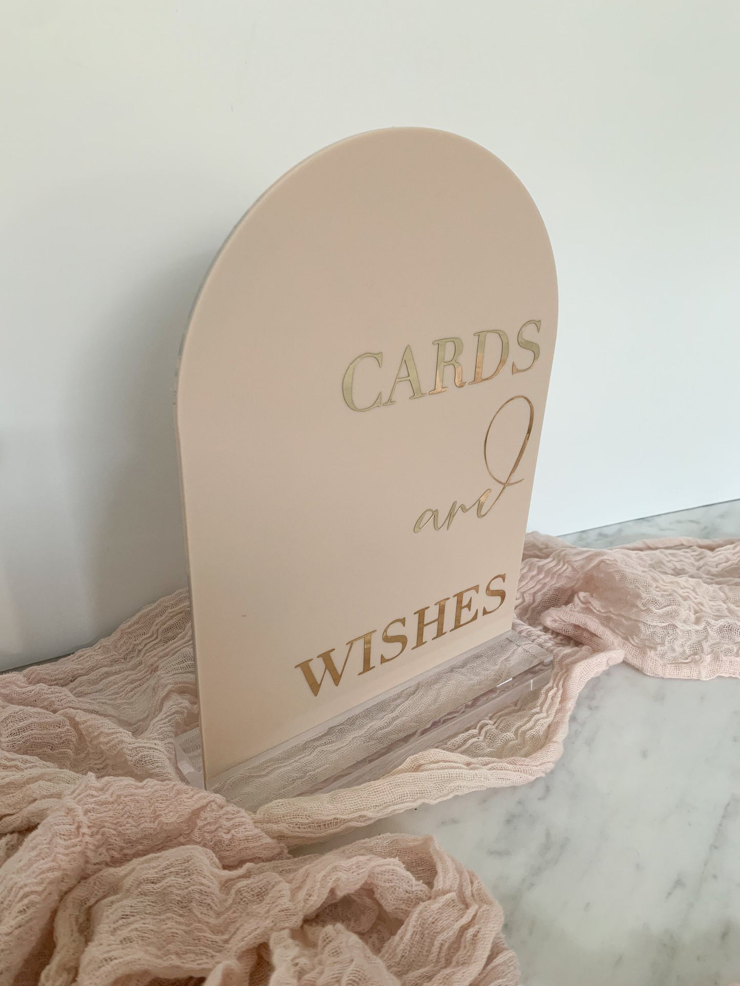 A5 Beige Acrylic Sign