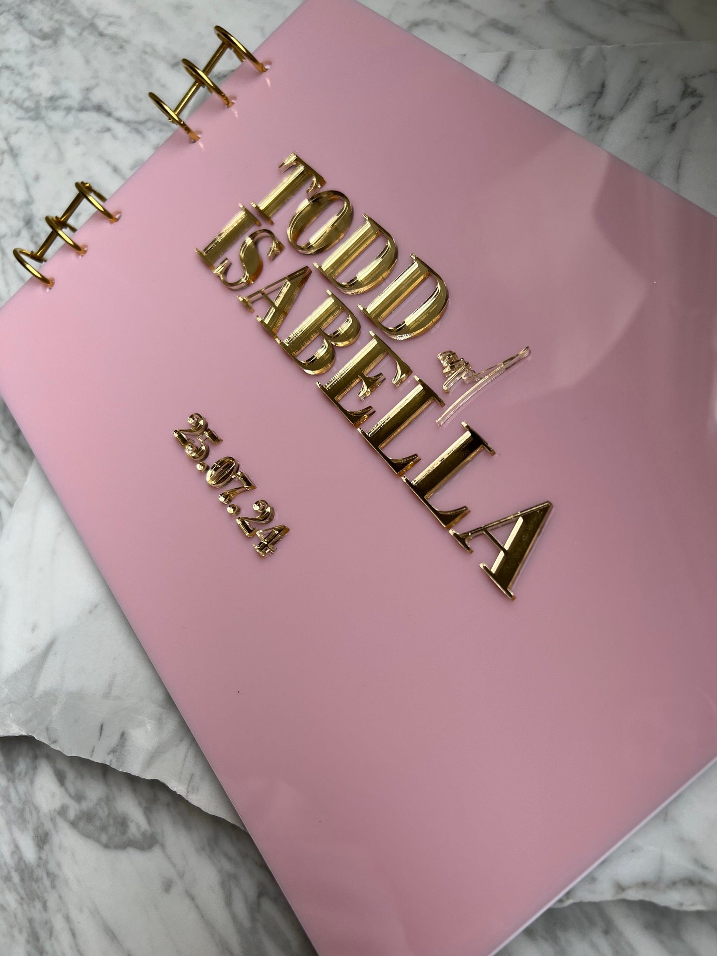 Baby Pink 3D Acrylic Guest Book